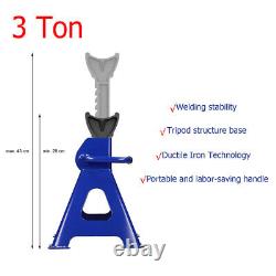 Portable 2 Ton Hydraulic Lift Floor Jack And 2Pcs 3 Ton Jack Stand Set for Women