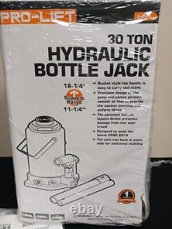 Pro-Lift 30 Ton Hydraulic Bottle Jack B-033D NIB