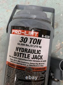 Pro-Lift OEM 30 Ton 60,000 lbs. Hydraulic Bottle Jack B-033D Free Shipping