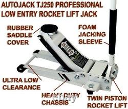 Professional Low Profile Entry Trolley Jack with Rocket Lift Car Garage 2.5 Ton