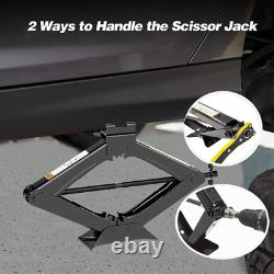 Scissor Jack Max. 3 Ton Load Capacity with Socket Drill Adapter, Lift