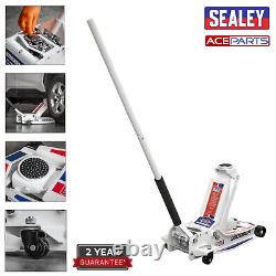 Sealey 3000SER 3 Tonne Ton Low Profile Rocket Lift Trolley Jack White