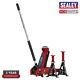 Sealey 3010cx 3 Tonne Ton Trolley Jack With Axle Stands Pair Red Car Van Lift