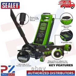 Sealey 4040AG 4 Tonne Low Profile Trolley Jack with Rocket Lift Green