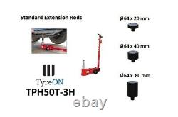 TyreON TPH50T-3H Air hydraulic jack 50Tons Lift 20.2-65.1cm 3 Stage Telecopic