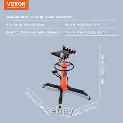 VEVOR Hydraulic Transmission Jack 600 kg / 0.6T 360° Swivel Wheels For Car Lift