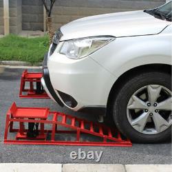 Vehicle Car Ramp Lift with 2 Ton Hydraulic Jack 1 Pair Height Adjustable Garage