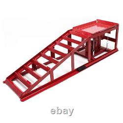 Vehicle Car Ramp Lift with 2 Ton Hydraulic Jack 1 Pair Height Adjustable Garage