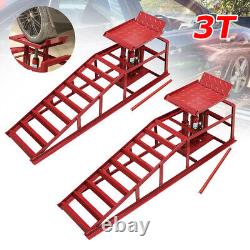 Vehicle Car Ramp Lift with 3 Ton Hydraulic Jack 1 Pair Height Adjustable Garage