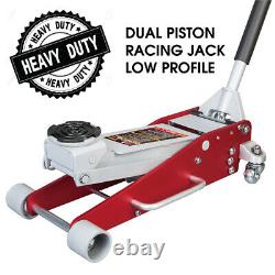 2.5 Ton Aluminium Steel 100mm Low Profile High Lift Trolley Racing Jack Qualité