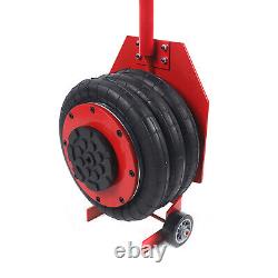 3 Ton 6600lbs Air Jack Pneumatic Triple Bag Jack Trolley Lift Stands Voiture