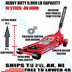 3 Ton Plancher Profil Bas Jack Heavy Duty Steel Rapid Lift Pump Hydraulic Car Auto
