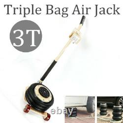 3ton Pneumatic Air Bag Jack Triple Sac Air Jack Quick Car Stands Hauteur De Levage Nouveau