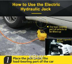 6 Ton Car Lift Vérins Électriques Hydraulique Clé À Chocs Jack Étage Kit Suv 12v DC