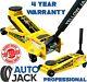 Autojack Professional Low Profile 3 Ton Garage Trolley Jack Hydraulic Rapid Lift