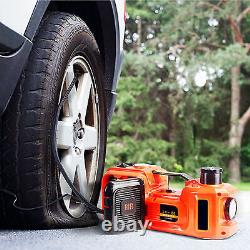 Cric hydraulique électrique 3 en 1 de 12V 5 tonnes pour voiture fourgonnette kit d'outils de réparation de pneus
