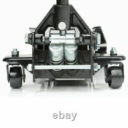 Étage Jack 4 Ton Lifting Rapide Chariot Double Pompe De Service Lourd Ultra Faible Profil New