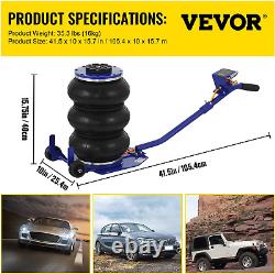Flowerw 3 Ton 6600lbs Voiture Air Jack Lift Car Auto Tire Lift Air Operated