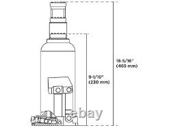 Groz 12 Tonnes Hydraulic Bottle Jack Lift Gamme 230-465 MM Ack/bt/12w