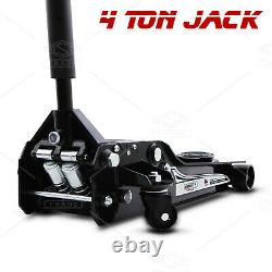 New Quick Lift Heavy Dual Duty Pump 4 Ton Ultra Low Profile Floor Trolley Jack